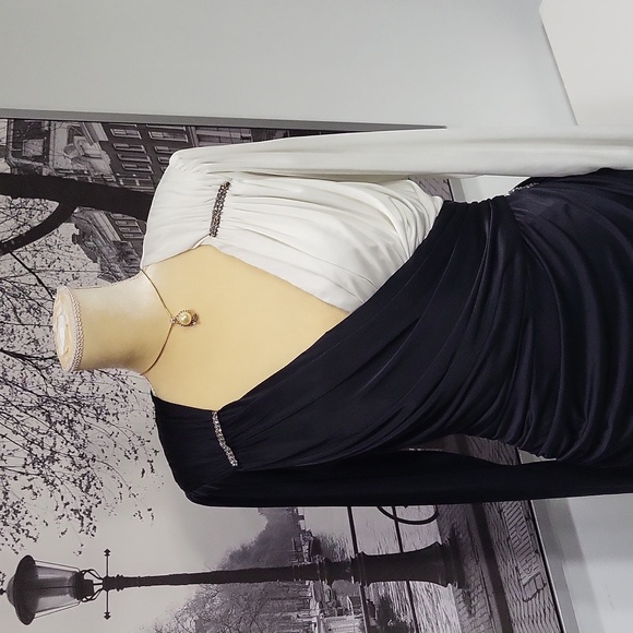 Vtg Abby Kent Black & White Dress - Picture 8 of 9